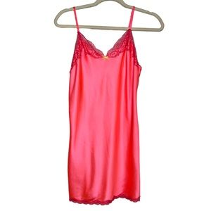 VICTORIA’S SECRET Satin and Lace Babydoll Slip Dress. Size Medium